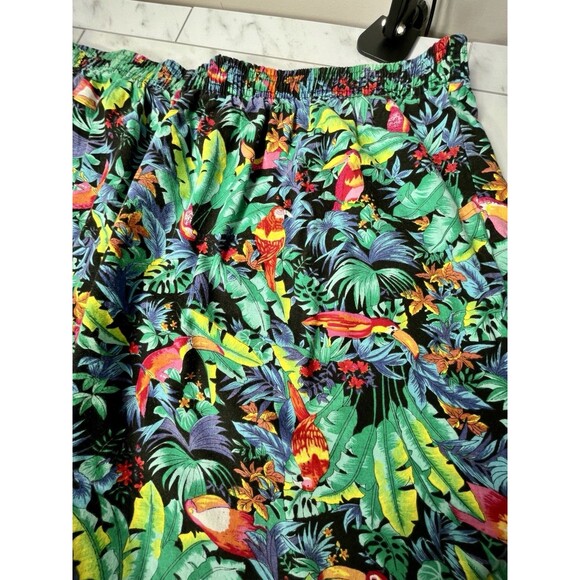 Vtg Toucan Dance by Fast Lane Shorts Hawaiian Pull On Mens 2XL Novelty Coastal - Picture 5 of 10